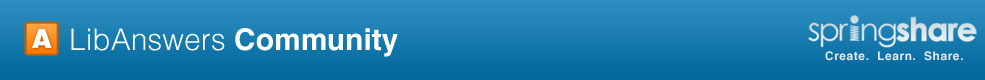 LibAnswers Community site banner